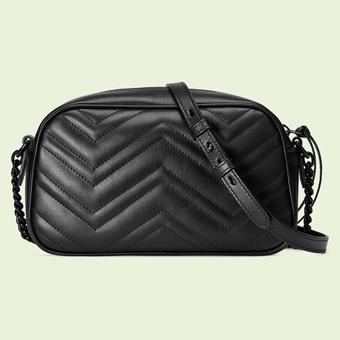 Black quilted gg marmont 2.0 bag sale