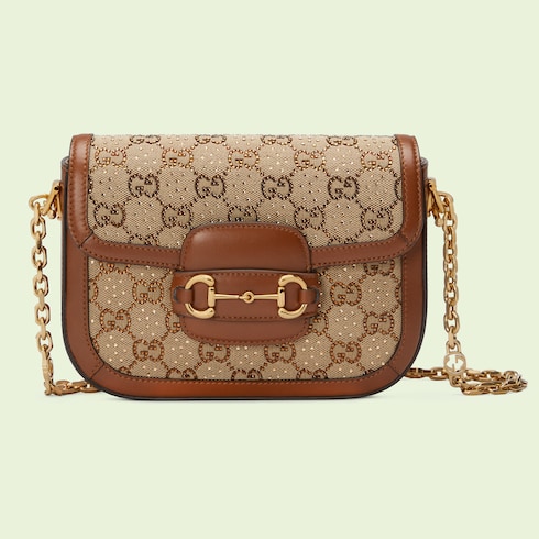 Gucci Horsebit 1955 crystals small shoulder bag Detail 2