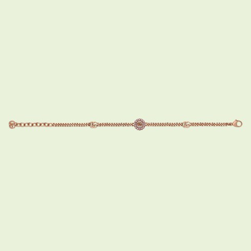 Double G flower bracelet in Undefined Crystals Pearls Rose Double G flower bracelet in Undefined Crystals Pearls Rose