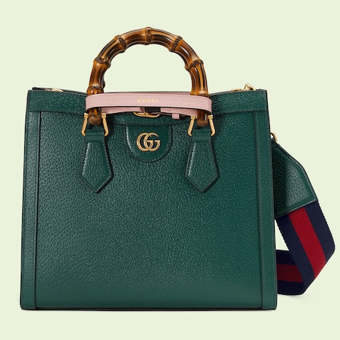 Gucci Diana small tote bag in Green Leather GUCCI SI