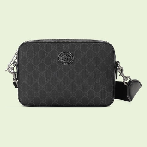 Gucci Black Canvas GG Bamboo shops Chain Clutch Purse