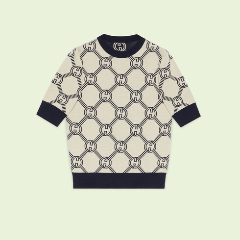 Reversible GG wool jacquard top Detail 11