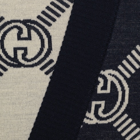 Reversible GG wool jacquard cardigan Detail 4