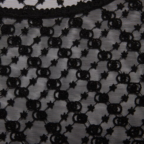 GG star tulle top in Black Ready-to-wear | GUCCI® SI