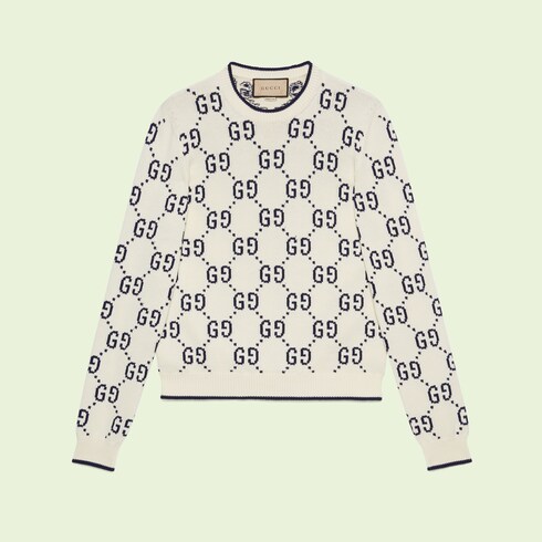 GG cotton knit sweatshirt Detail 2