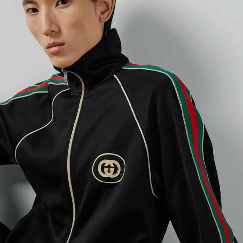 定番人気！ jersey Technical zip SI GUCCI® | Ready-to-wear Black in jacket トップス