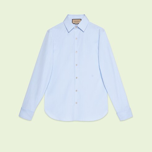 Cotton poplin shirt with Double G Detail 2