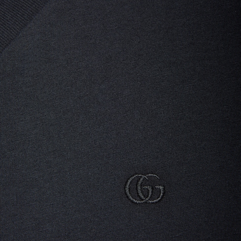 Cotton T-shirt with Double G Detail 5