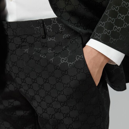 GG cotton viscose formal trouser Detail 3