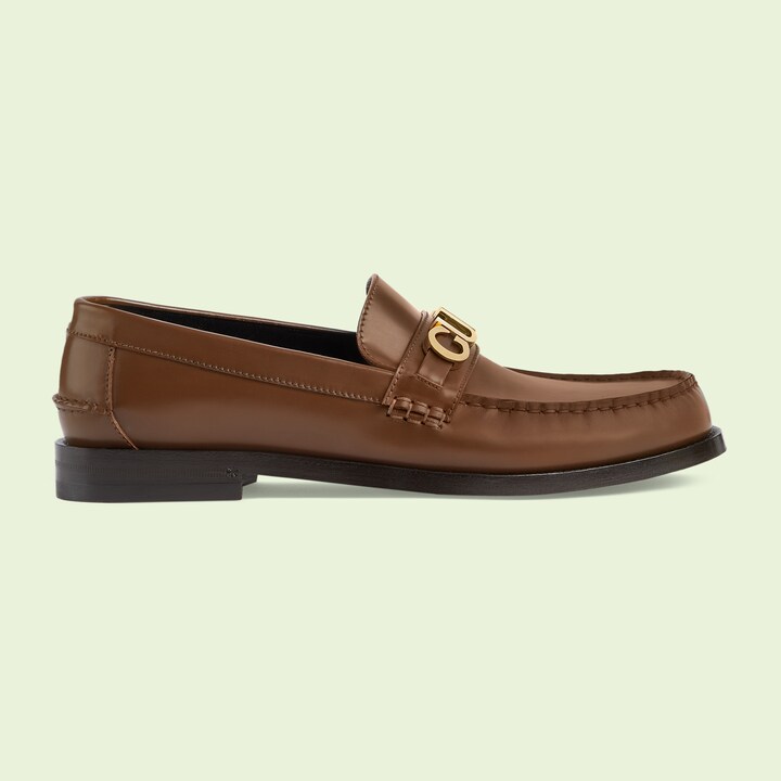 Men's 'Gucci' loafer in brown leather GUCCI® US