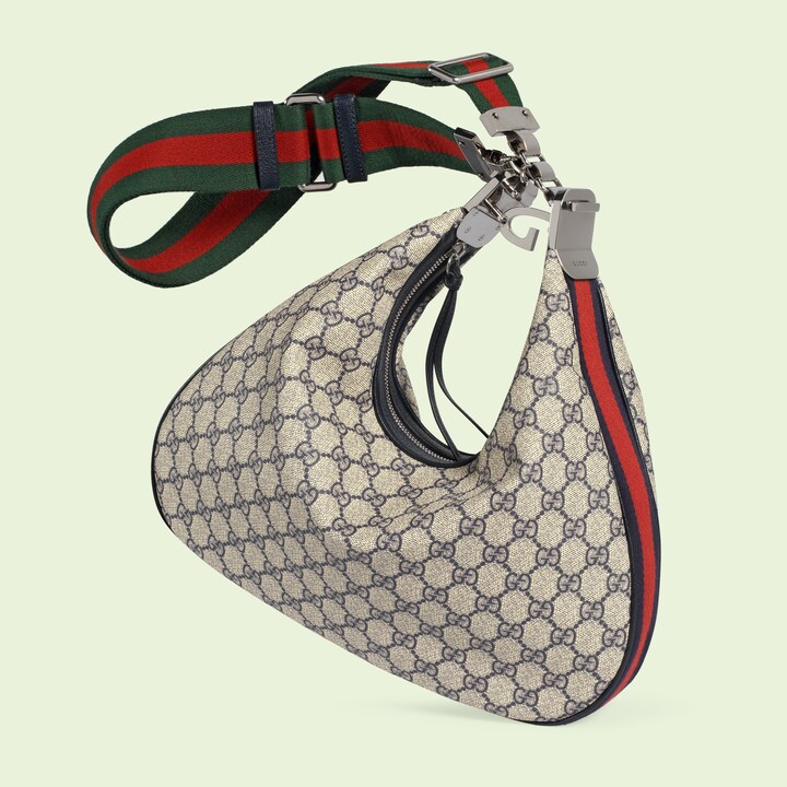Gucci Attache large shoulder bag in beige and blue Supreme GUCCI® US
