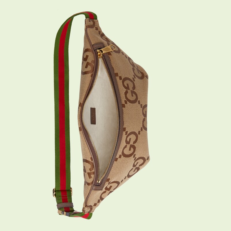 ジャンボGG ベルトバッグキャメル&エボニー GGキャンバス | GUCCI® JP