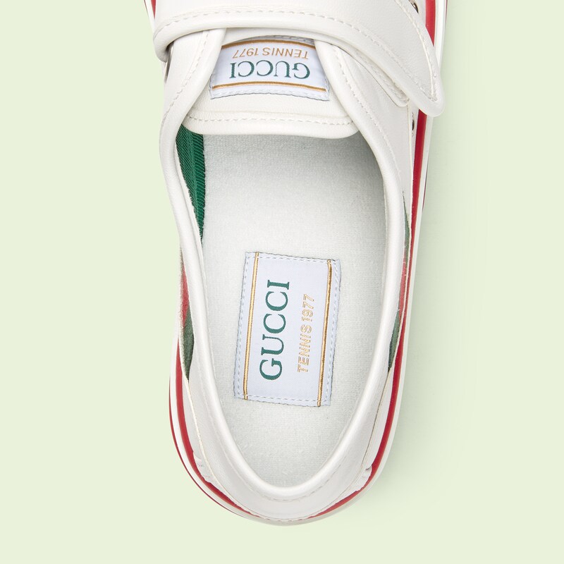 Women's Gucci Tennis 1977 sneaker in white leather GUCCI® US