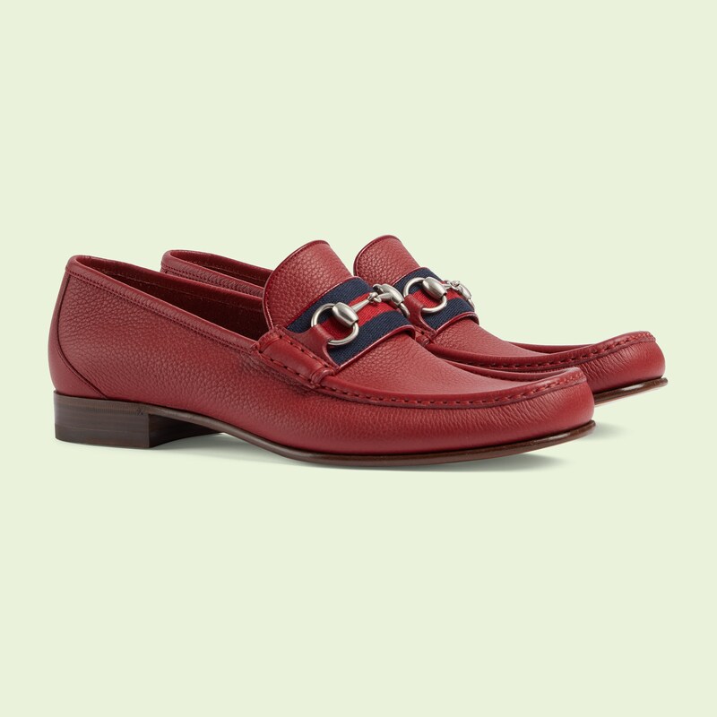 Men's Horsebit loafer in bright red 