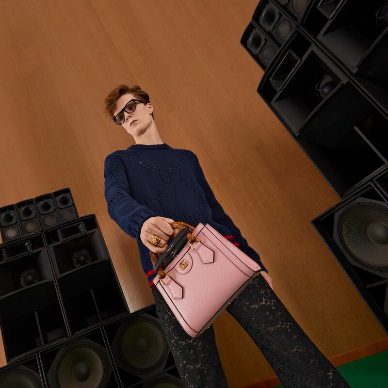 グッチ ダイアナ〕ミニ トートバッグピンク レザー | GUCCI® JP