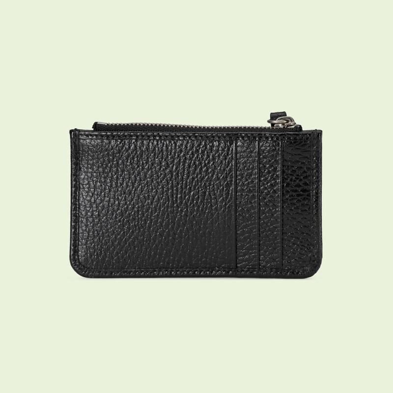 ダブルG キーチェーン カードケースブラック レザー | GUCCI® JP
