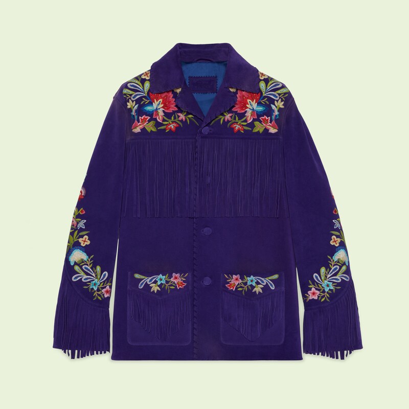 Floral embroidered clearance jacket