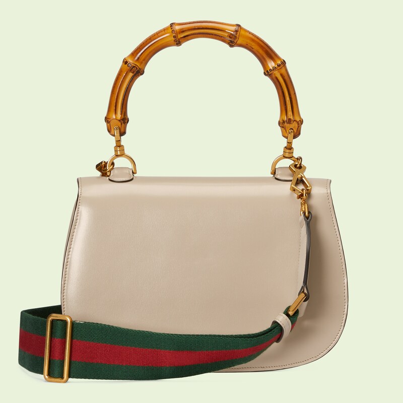Gucci Bamboo 1947 medium bag in oatmeal leather GUCCI® US