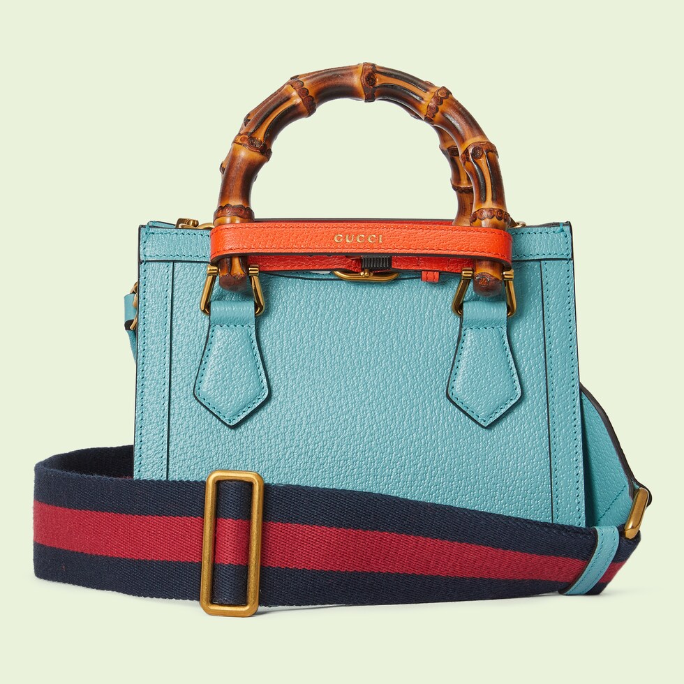 グッチ ダイアナ〕ミニ トートバッグライトブルー レザー | GUCCI® JP