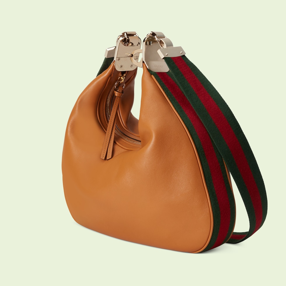 Gucci Attache large shoulder bag in dark orange leather GUCCI® 香港