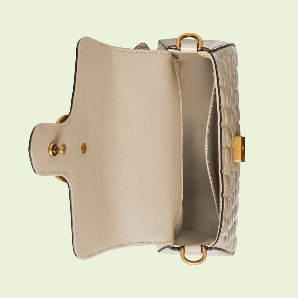 GG Marmont mini crocodile top handle bag in oatmeal GUCCI® US