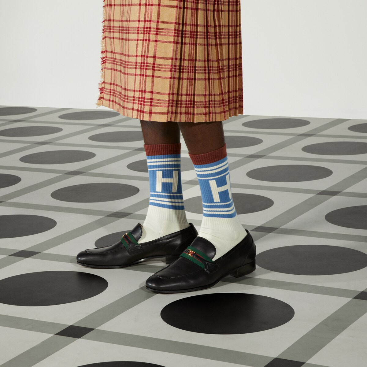 Gucci HA HA HA striped cotton socks