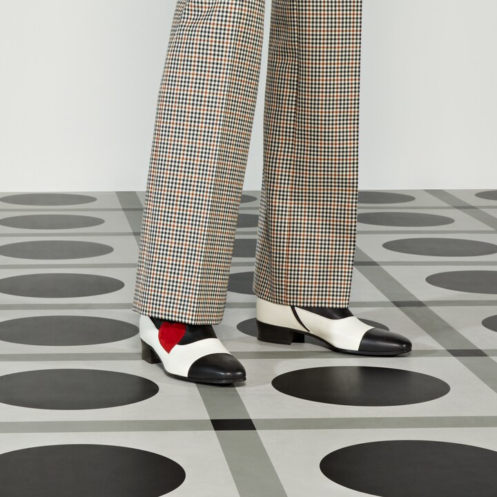 Gucci HA HA HA boot with buckles in black and off white GUCCI® US