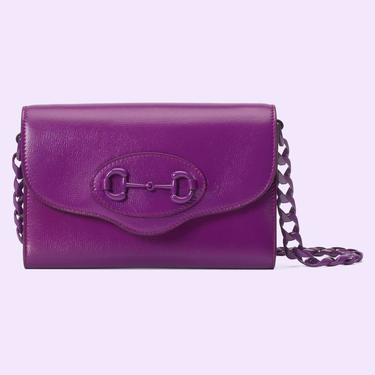 Gucci Horsebit 1955 mini bag in purple leather GUCCI® US