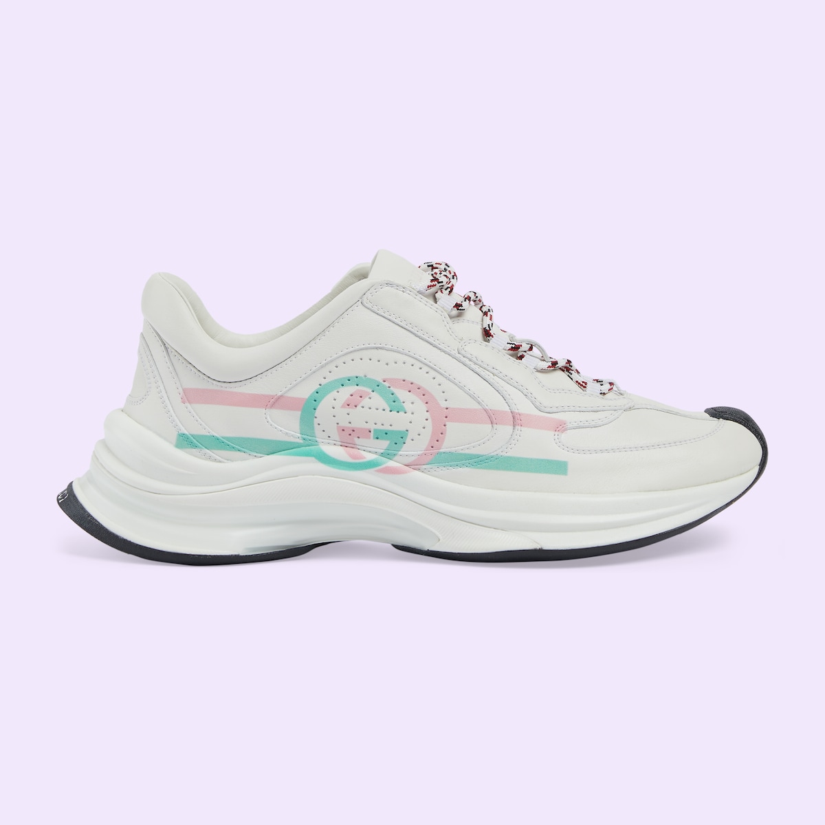 รองเท้าผ้าใบ Women's Gucci Run sneaker inหนังสีขาว GUCCI® TH