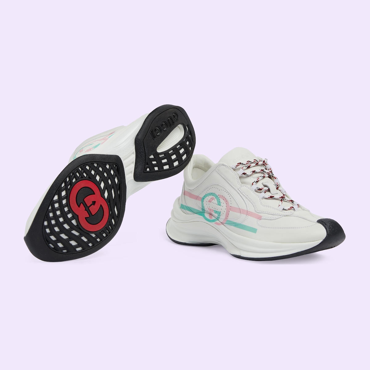 Gucci white running on sale shoes