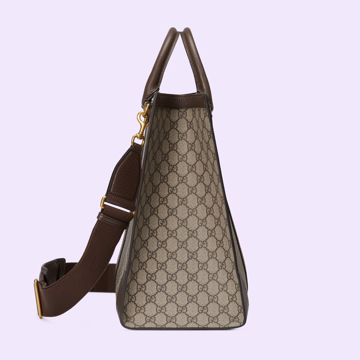 Ophidia Large Tote Bag In Beige And Ebony Supreme 