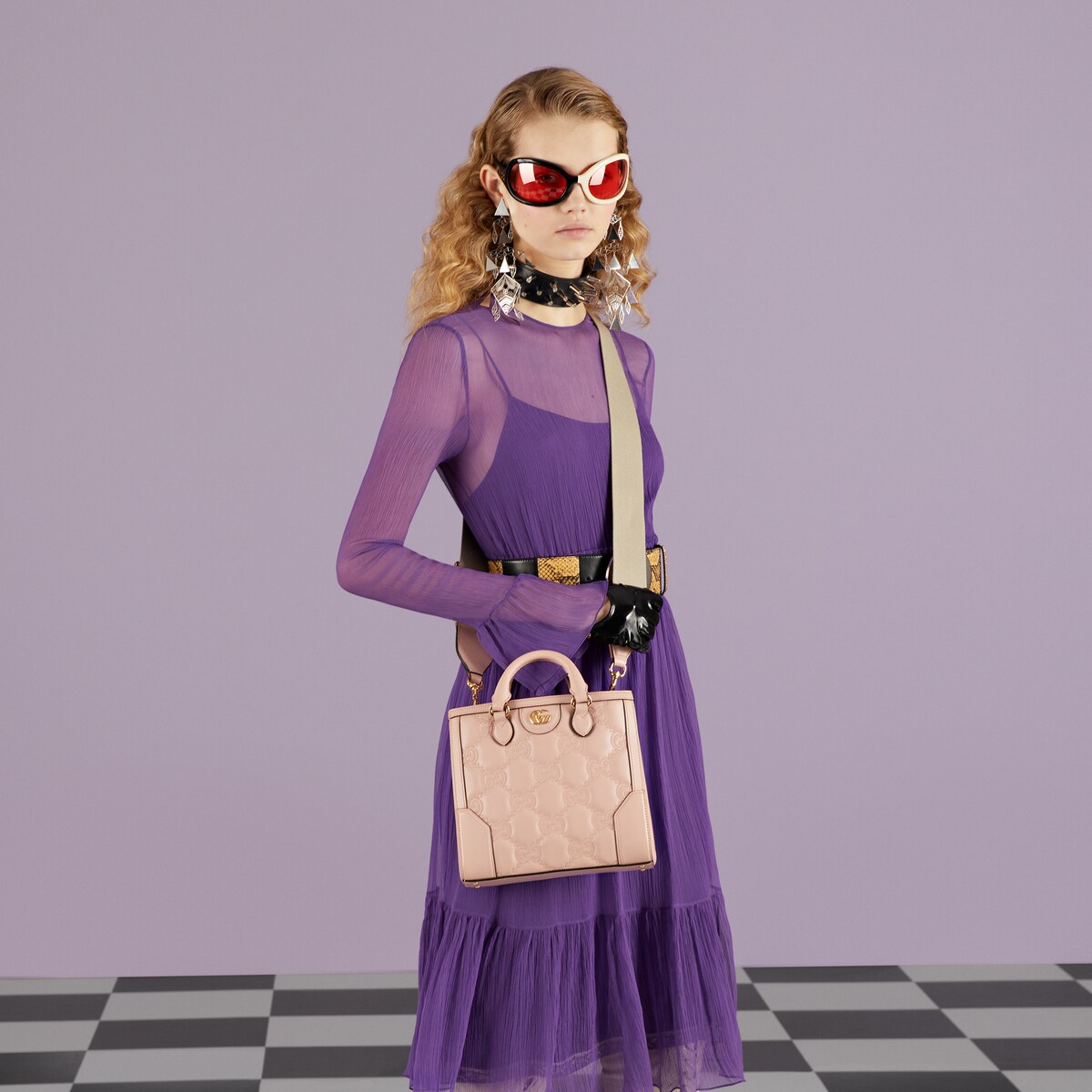 GG matelassé mini top handle bag in pink leather GUCCI® Canada