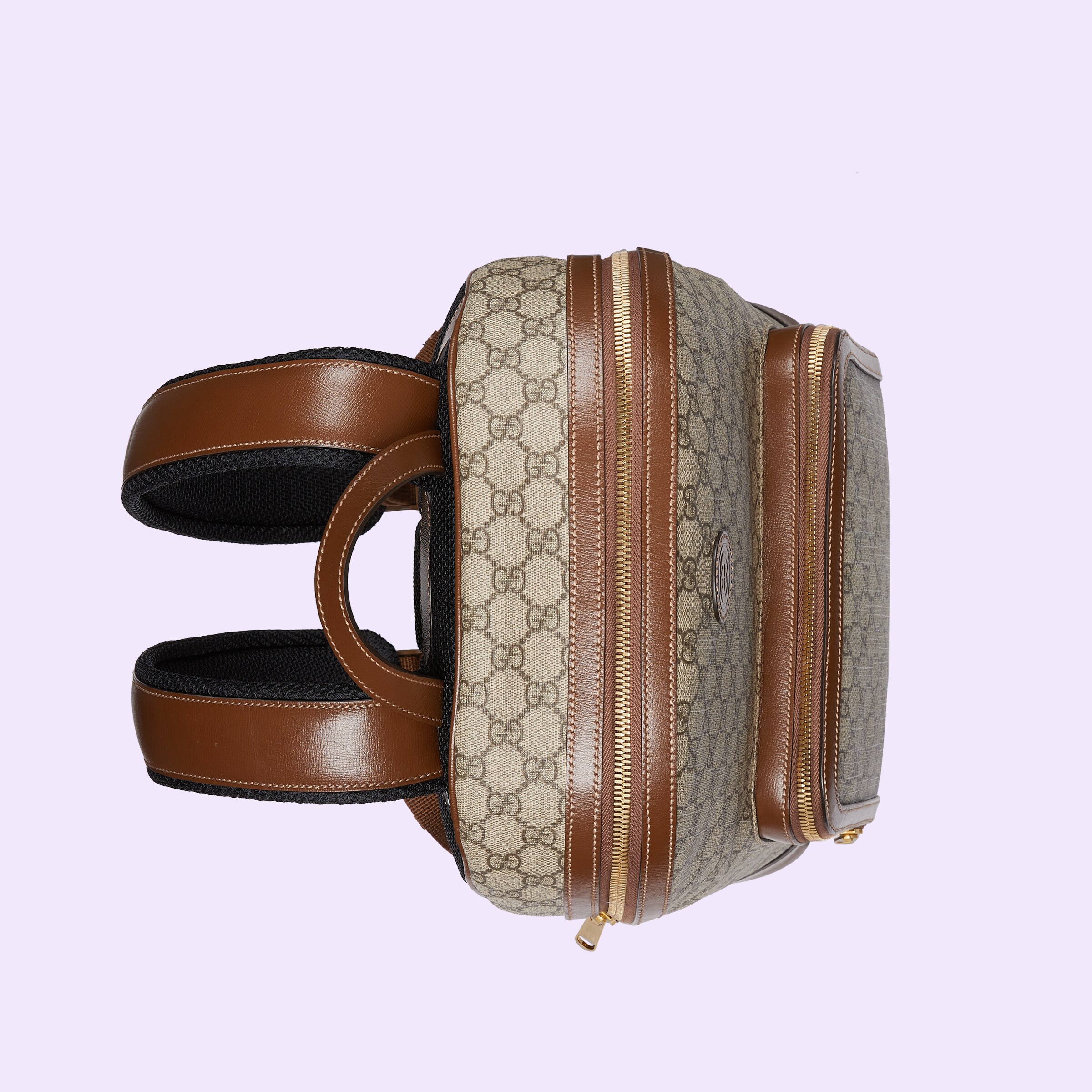 Backpack with Interlocking G in beige and ebony Supreme GUCCI® US