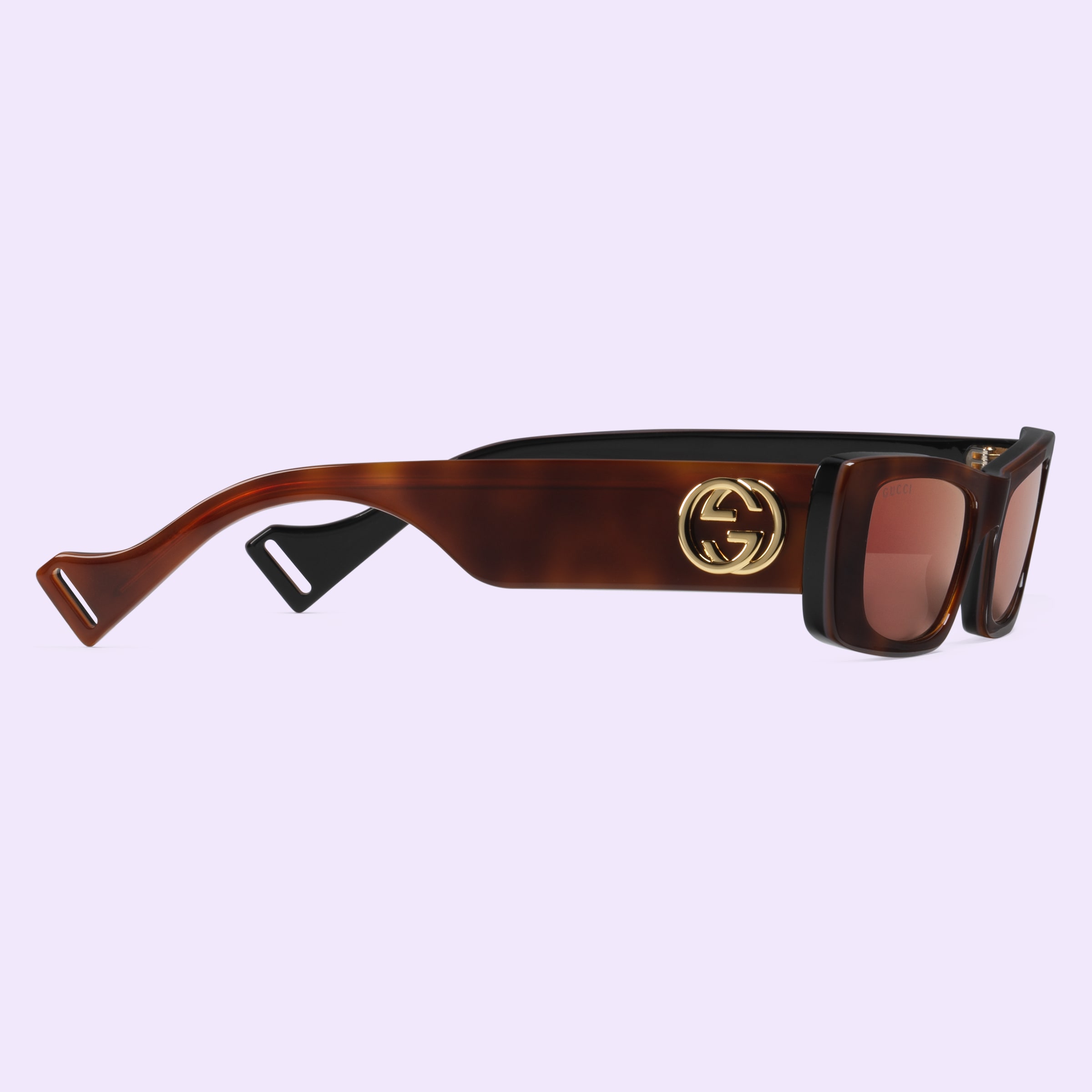 de soleil rectangulaires en acétate marron GUCCI® FR