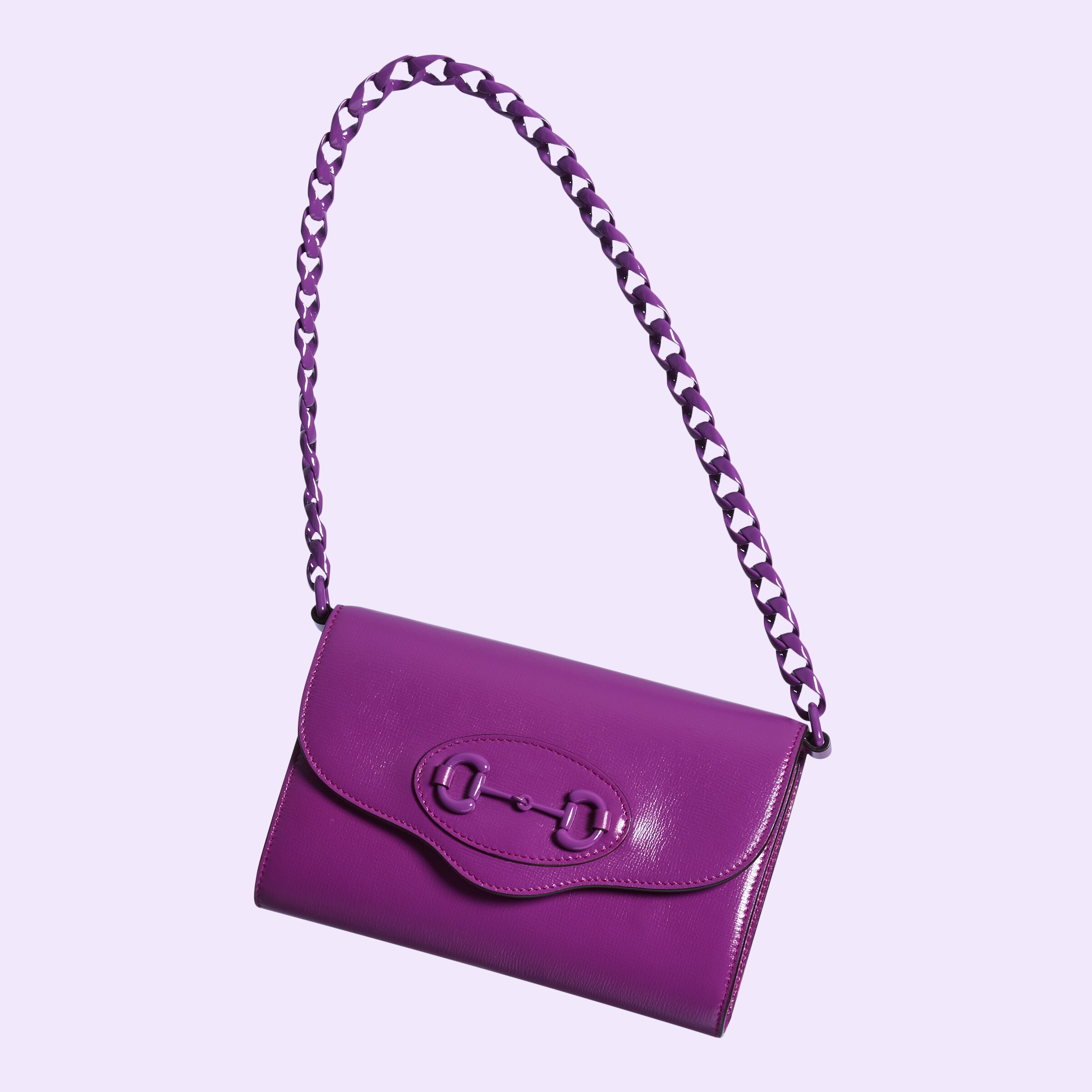 Gucci Horsebit 1955 mini bag in purple leather GUCCI® US