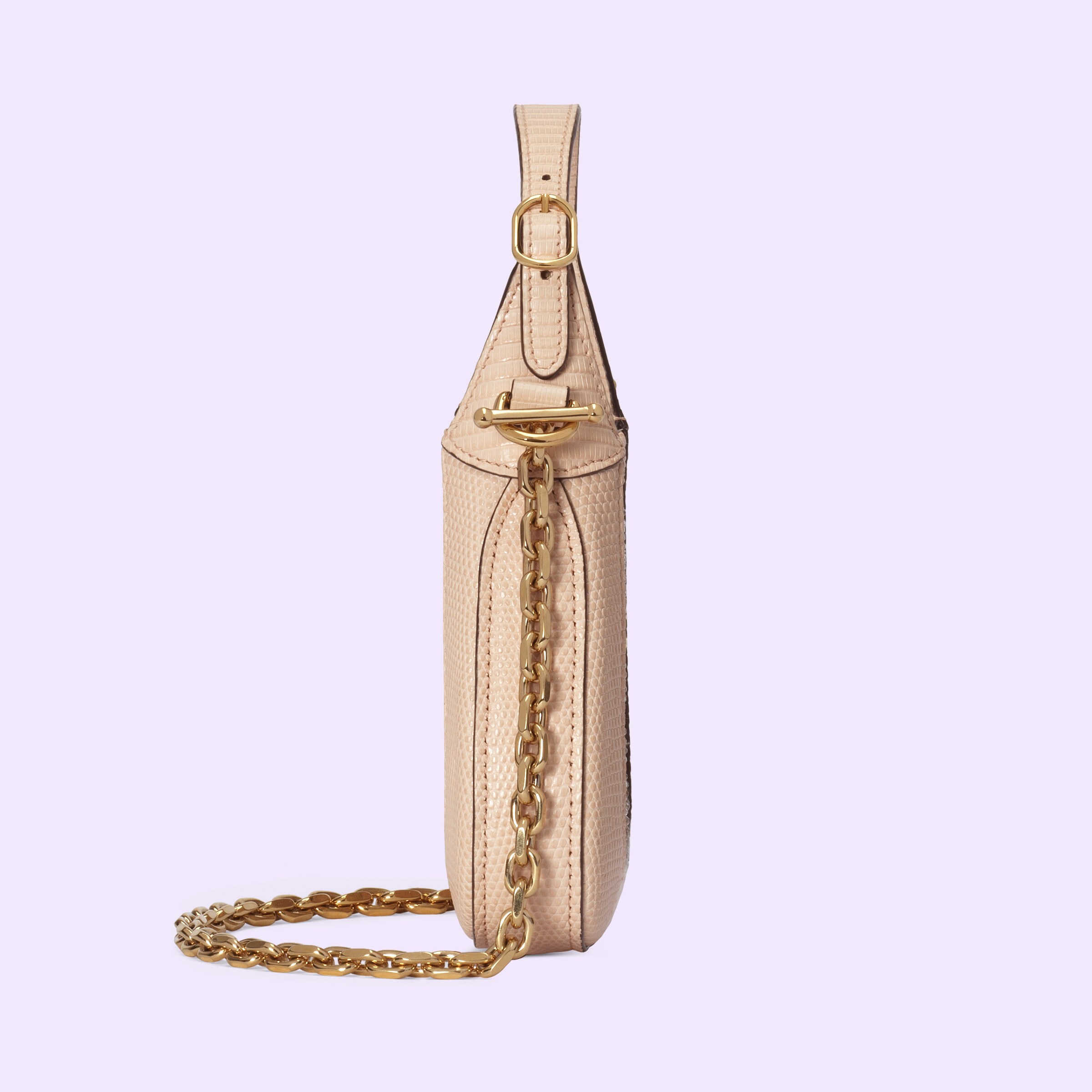 Jackie 1961 mini crystal GG lizard bag in powder pink GUCCI® AE