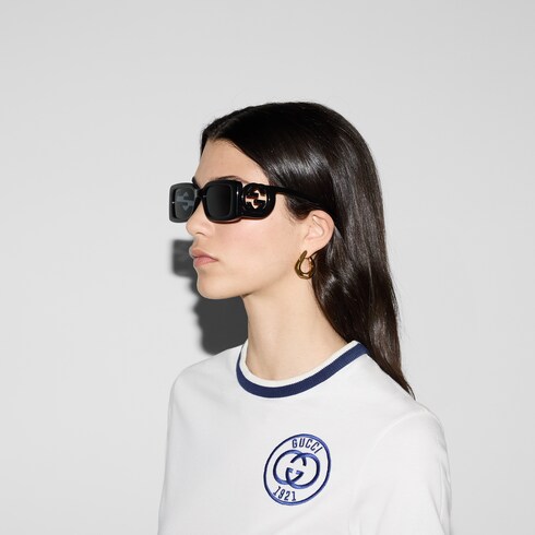 Rectangular frame sunglasses
