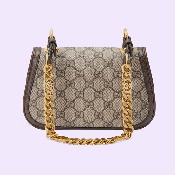〔グッチ ブロンディ〕ミニ ショルダーバッグベージュ＆エボニー GGスプリーム キャンバス GUCCI® JP