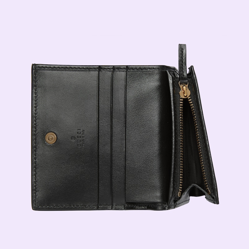 GGマトラッセ カードケース ウォレットブラック レザー | GUCCI® JP