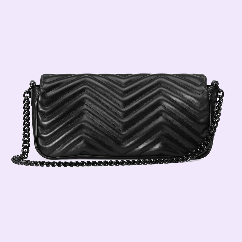 GG Marmont Shoulder Bag In Black Leather | GUCCI® US