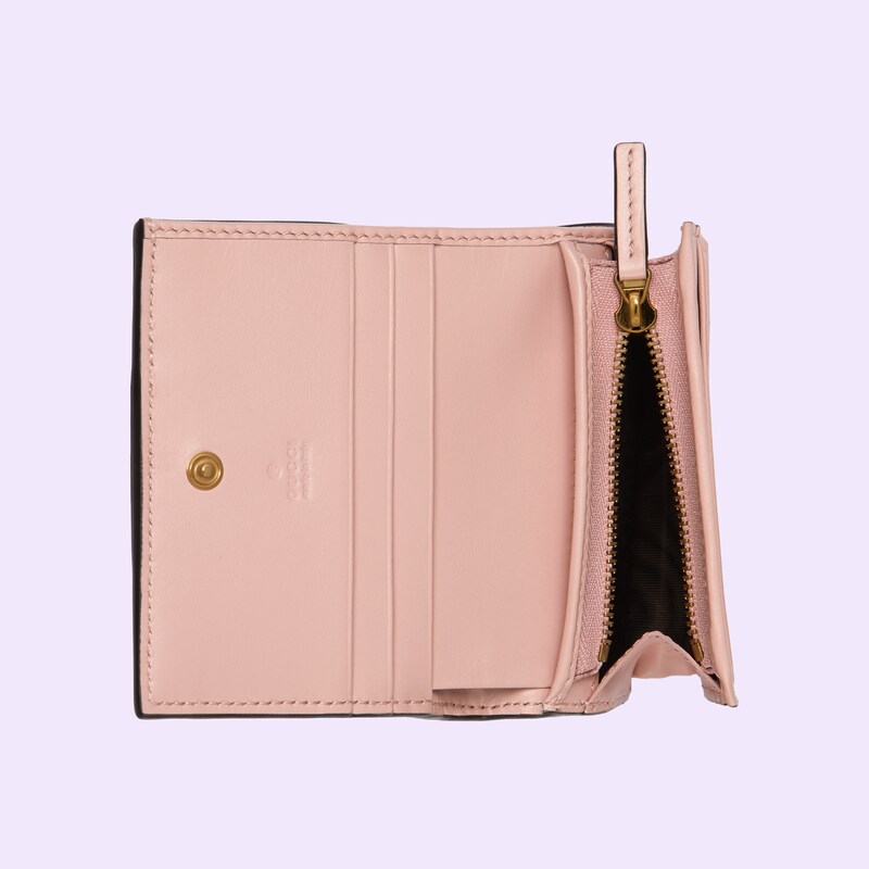 GGマトラッセ カードケース ウォレットライトピンクレザー | GUCCI® JP