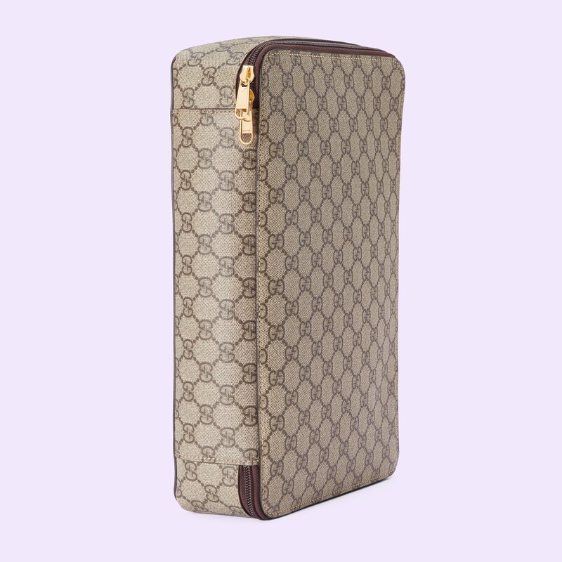 GG large packing cube in beige and ebony Supreme | GUCCI® US