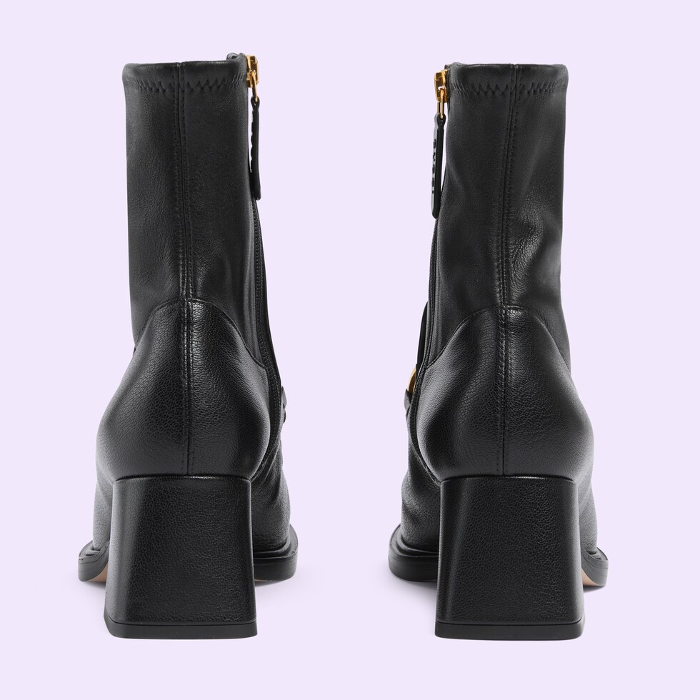 Women's boot with Horsebit in black leather | GUCCI® US