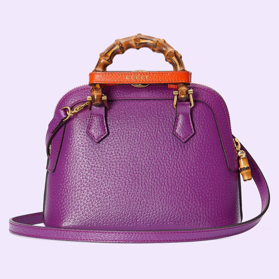 グッチ ダイアナ〕ミニ トートバッグパープル レザー | GUCCI® JP