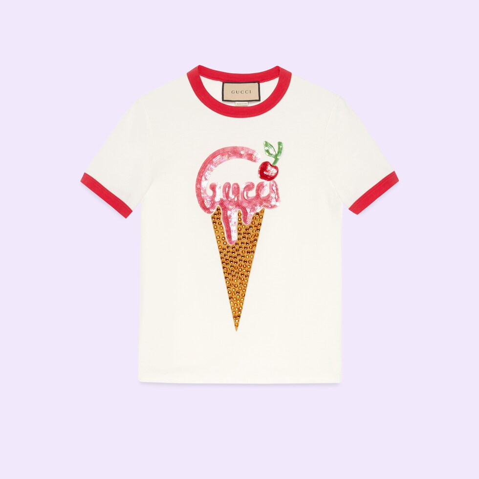 GUCCI アイスクリーム コットンジャージー Tシャツアイボリー