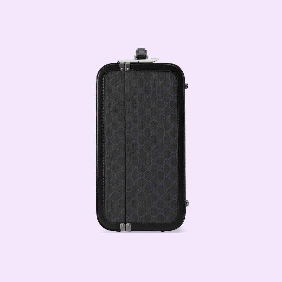 GG large rigid suitcase in black Supreme GUCCI® UK