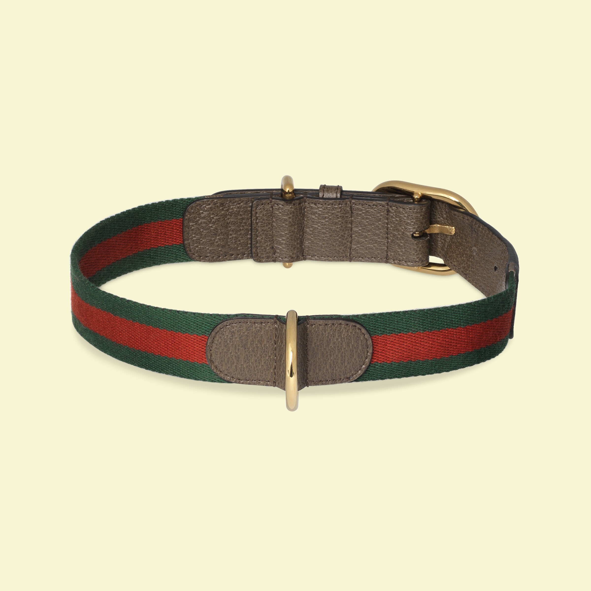 Large/extralarge pet collar in green and red fabric GUCCI® US