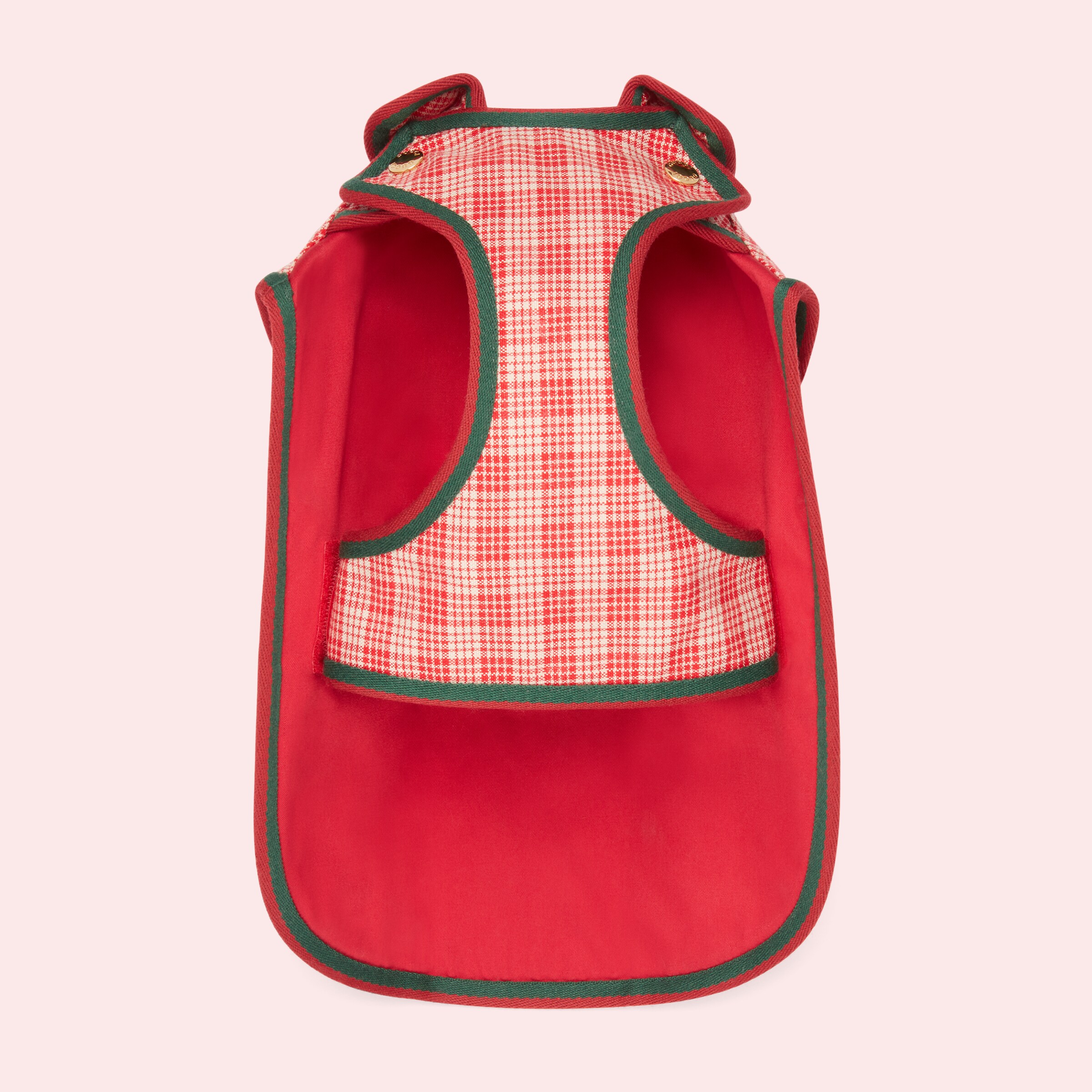 Pet coat with Interlocking G in red and white cotton GUCCI® US