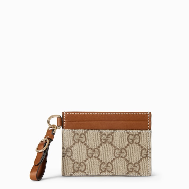 【新品未開封】 Chevon 谷絹茉優 まゆT Mサイズ GG Marmont zip key pouch in beige leather, GG Supreme