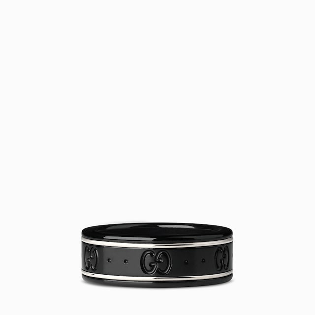 GUCCI アイコンリング　23号　ブラック　K18 インターロッキング 楽天市場】GUCCI グッチ リングダブルG インターロッキングG